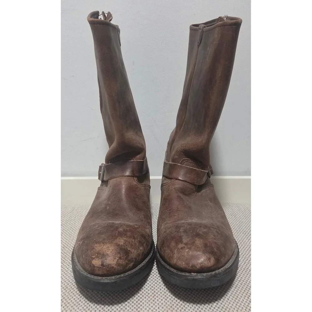 Vintage Harley Davidson Jerry Boots Mens Brown Flying Eagle 8631 10.5EE Wide